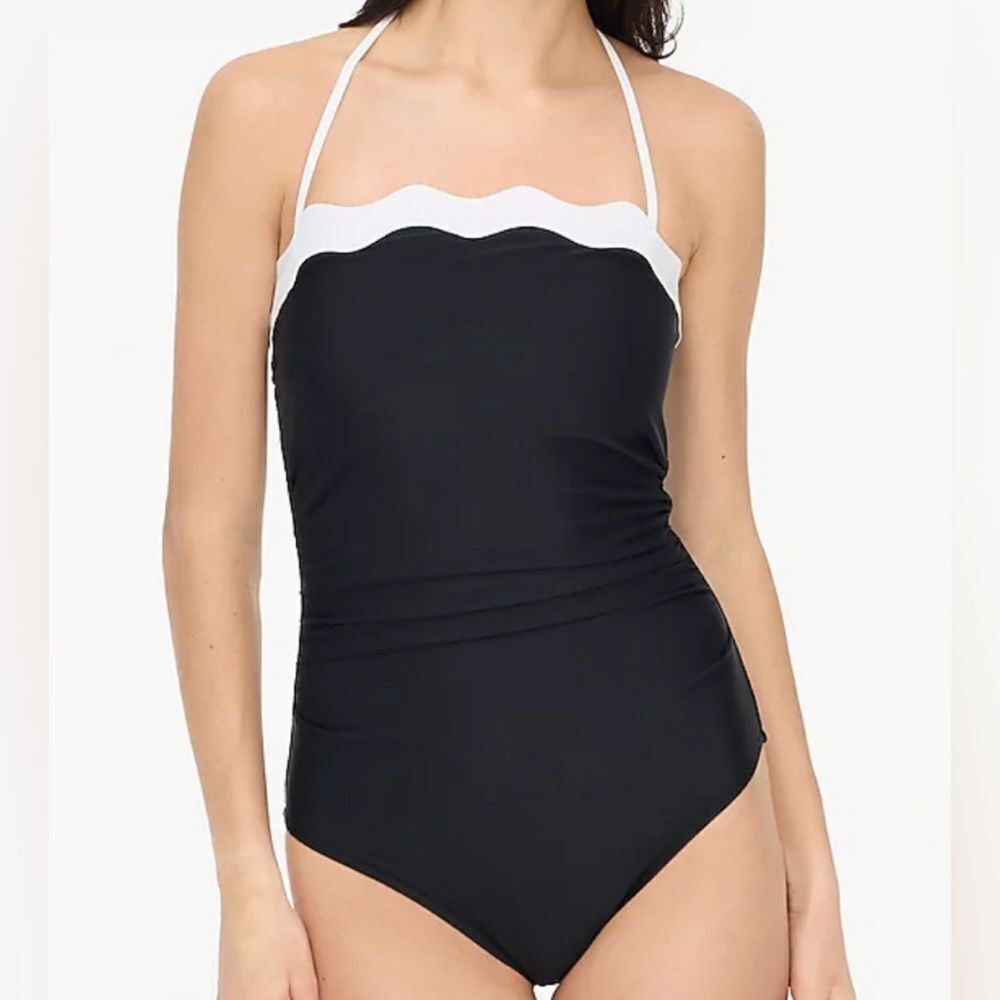 J.Crew Scalloped one-piece swimsuit NWT Size L